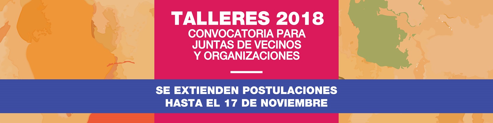 Convocatoria Juntas de Vecinos y Organizaciones para Talleres Culturales 2018. 